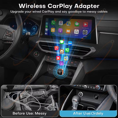 2026 NEW Wireless Carplay Android Auto 2IN1 Wireless Adapter Smart Mini Box Plug and Play 5.8G Wifi Fast Connect Universal